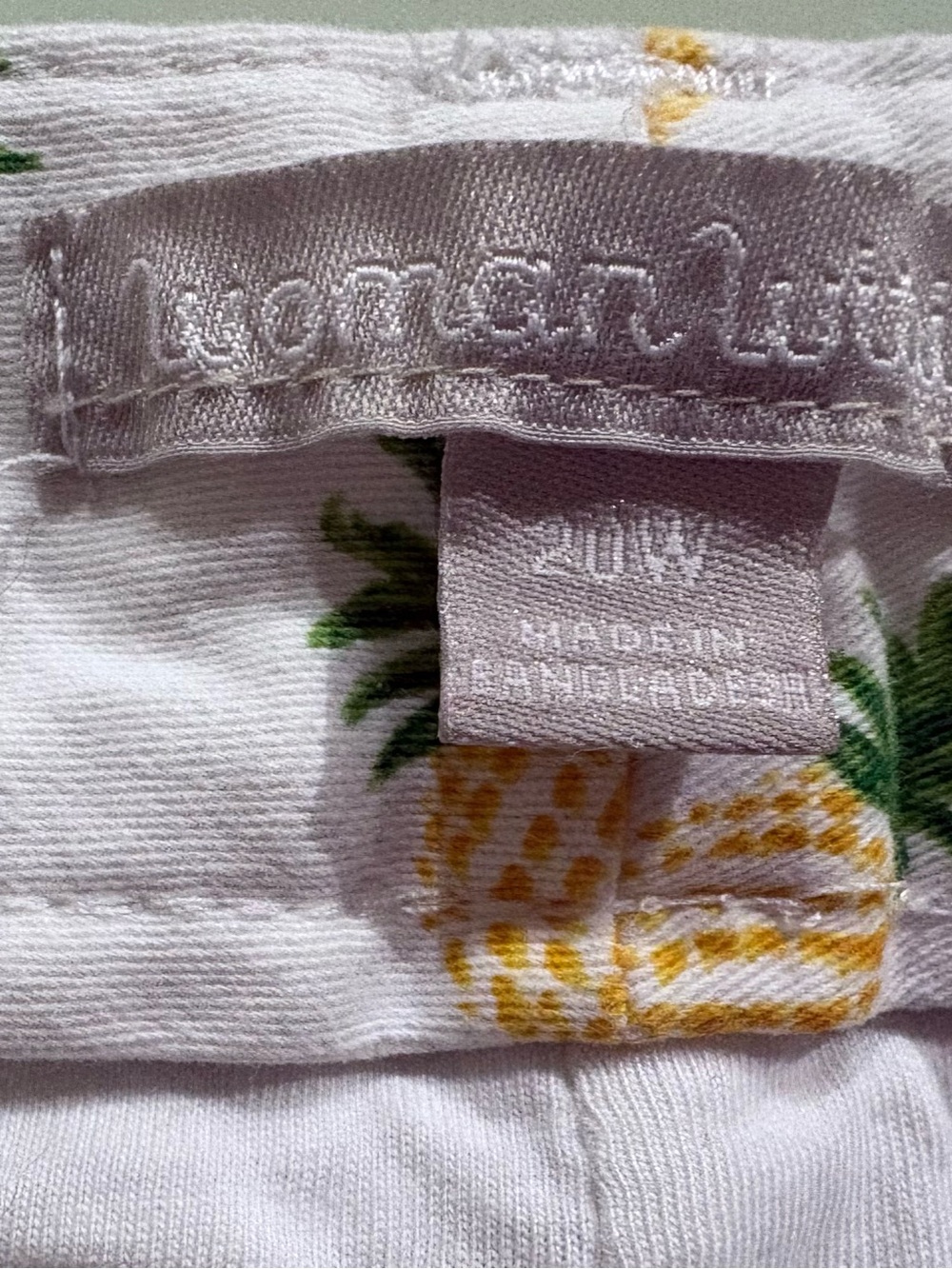 Woman Within White Skort with Yellow Pineapple Print - Picture 3 of 3